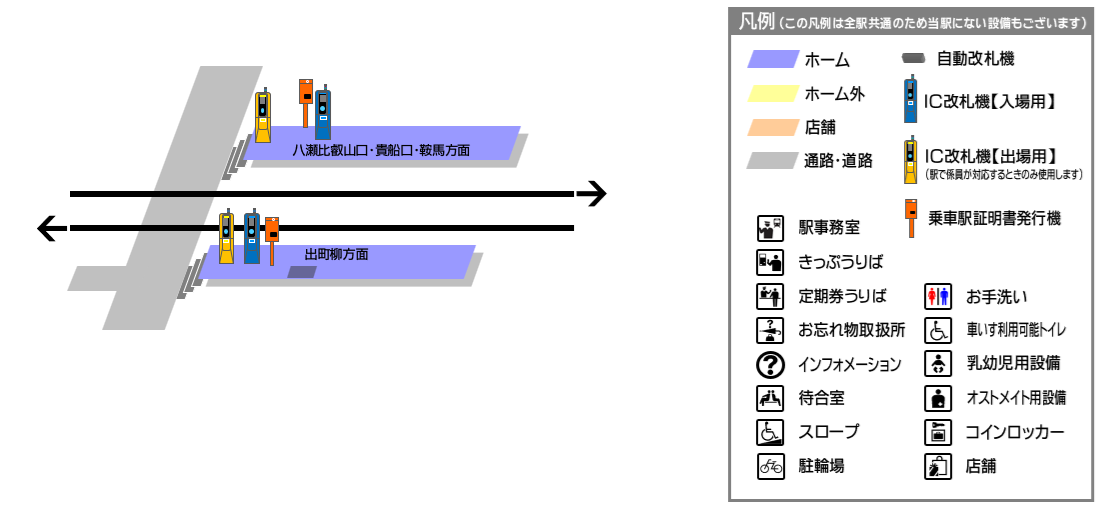 一乗寺駅構内図