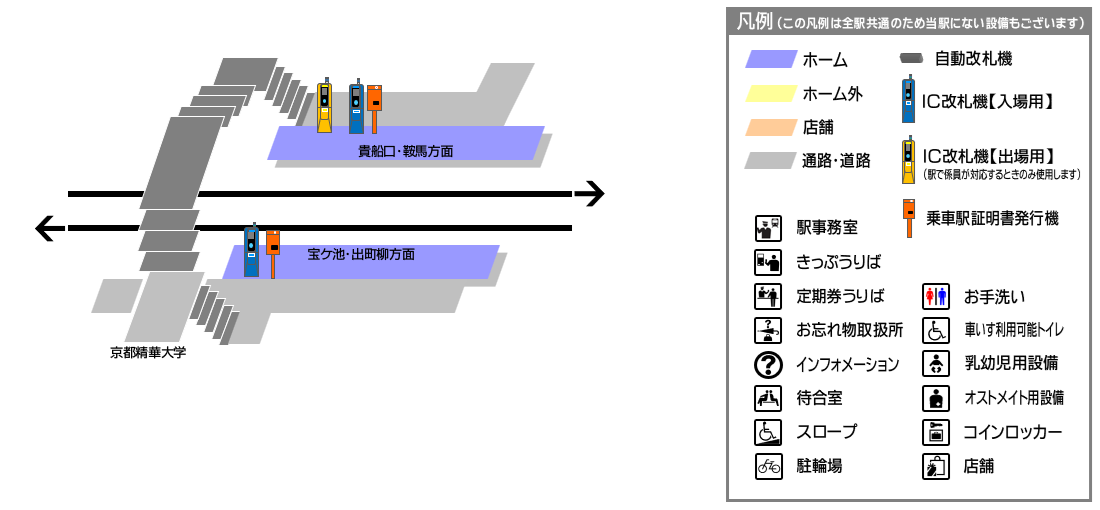 京都精華大前駅構内図