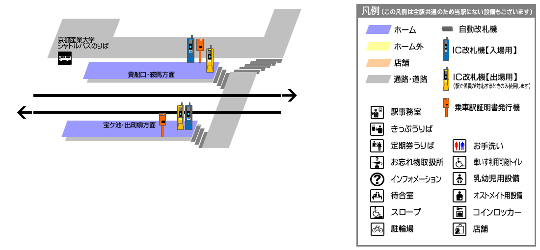 二軒茶屋駅構内図